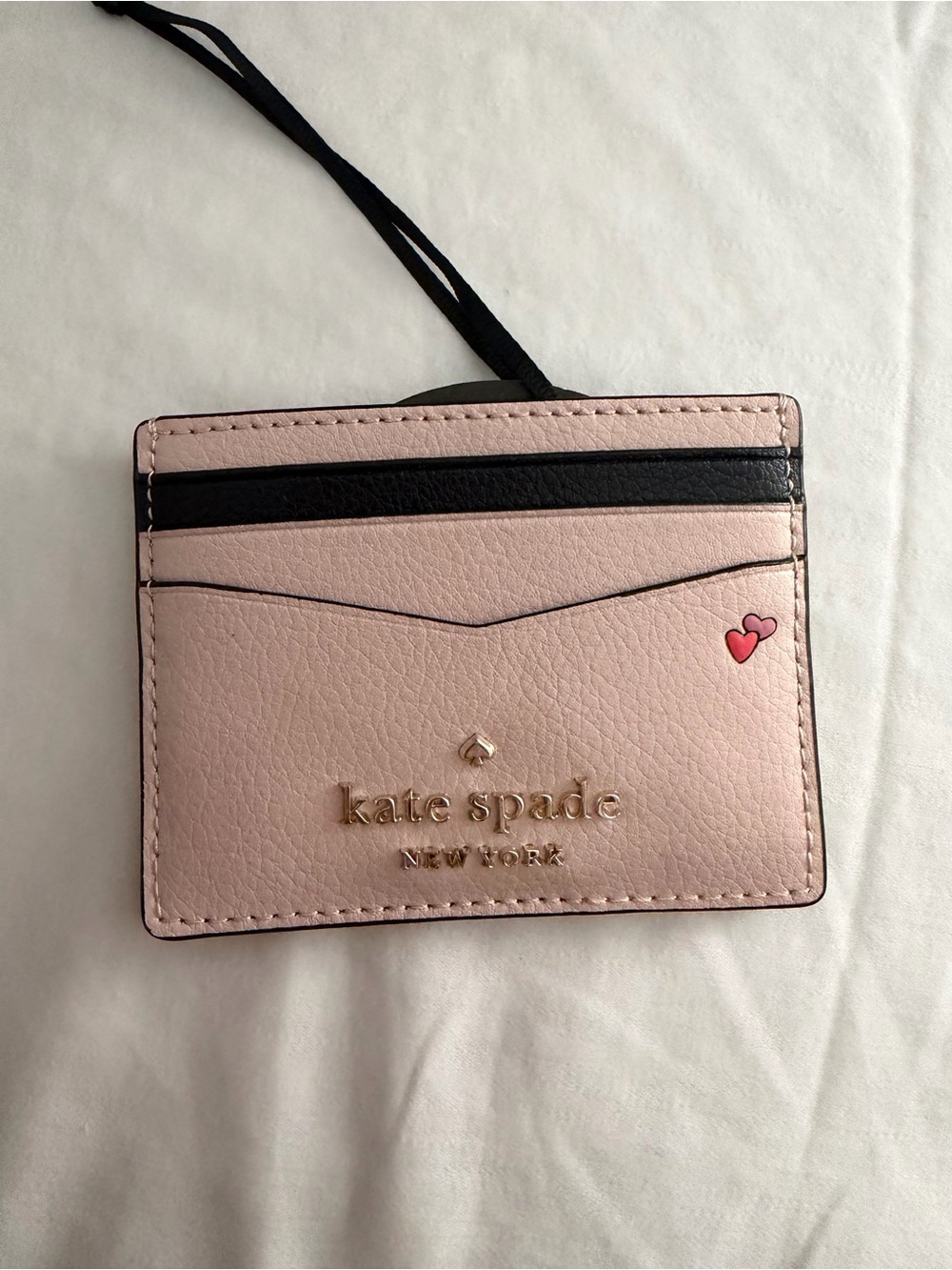 kate spade x Disney pink and black cardholder with Minnie Mouse detail